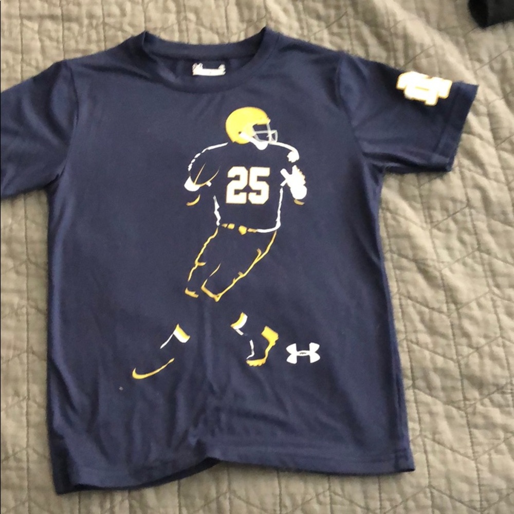 Under armour notre dame tshirt size 6